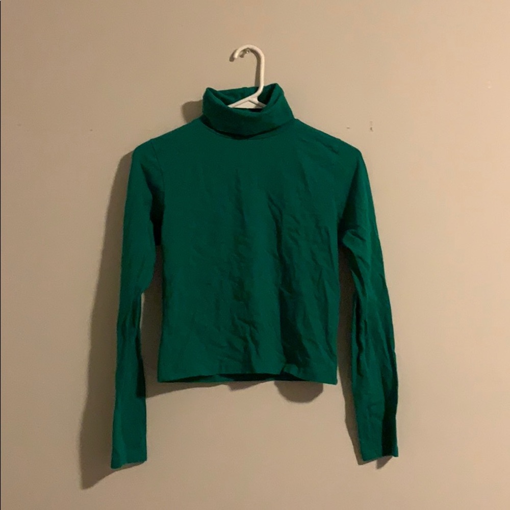 Green American Apparel Turtleneck